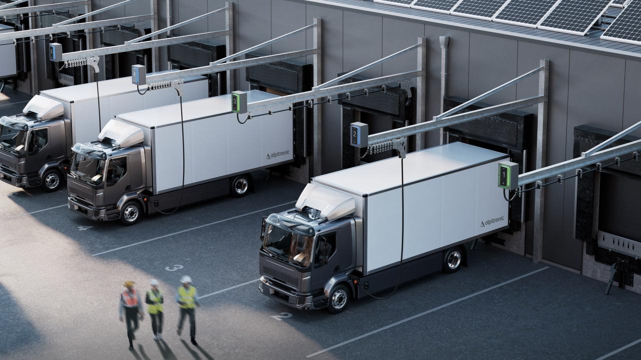 Alpitronic Depot Dispenser a systém HYC1000 v logistickém depu nákladních vozidel | zdroj: alpitronic.it