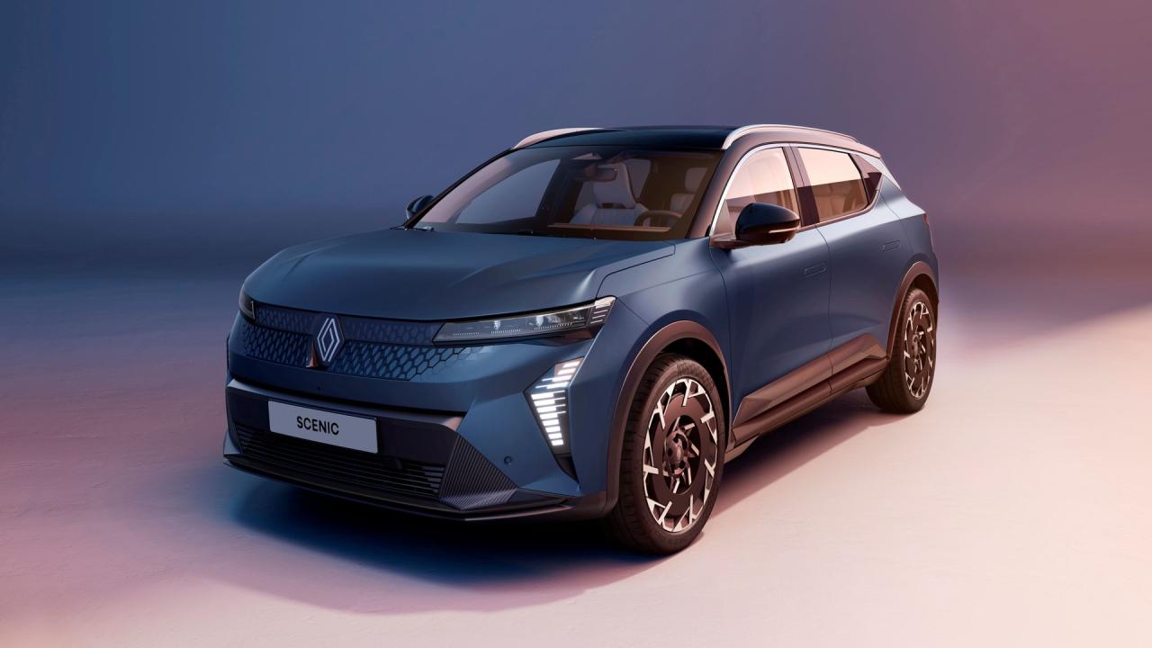 Modernizovaný Renault Scenic E-Tech elektrický (modelový rok 2026) v matném laku šedá slate satin | Foto: Renault