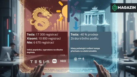 Infografika - kontrast mezi Evropou a Asií
