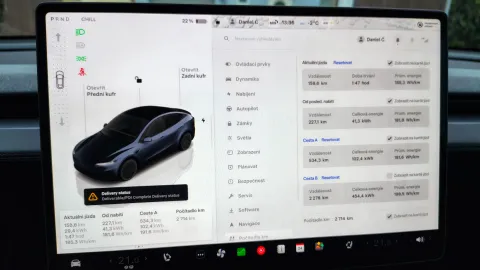 Jakmile se baterie prohřála a přestalo se "topit ven". Konečná spotřeba po týdnu testování v mrazech