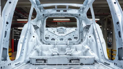 Elektromobil Volvo EX60 - výroba, technologie mega castingu | volvocars.com