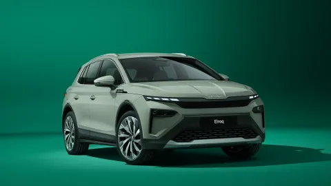 Škoda Elroq — přední tříčtvrteční studiový záběr | zdroj: skoda-storyboard.com