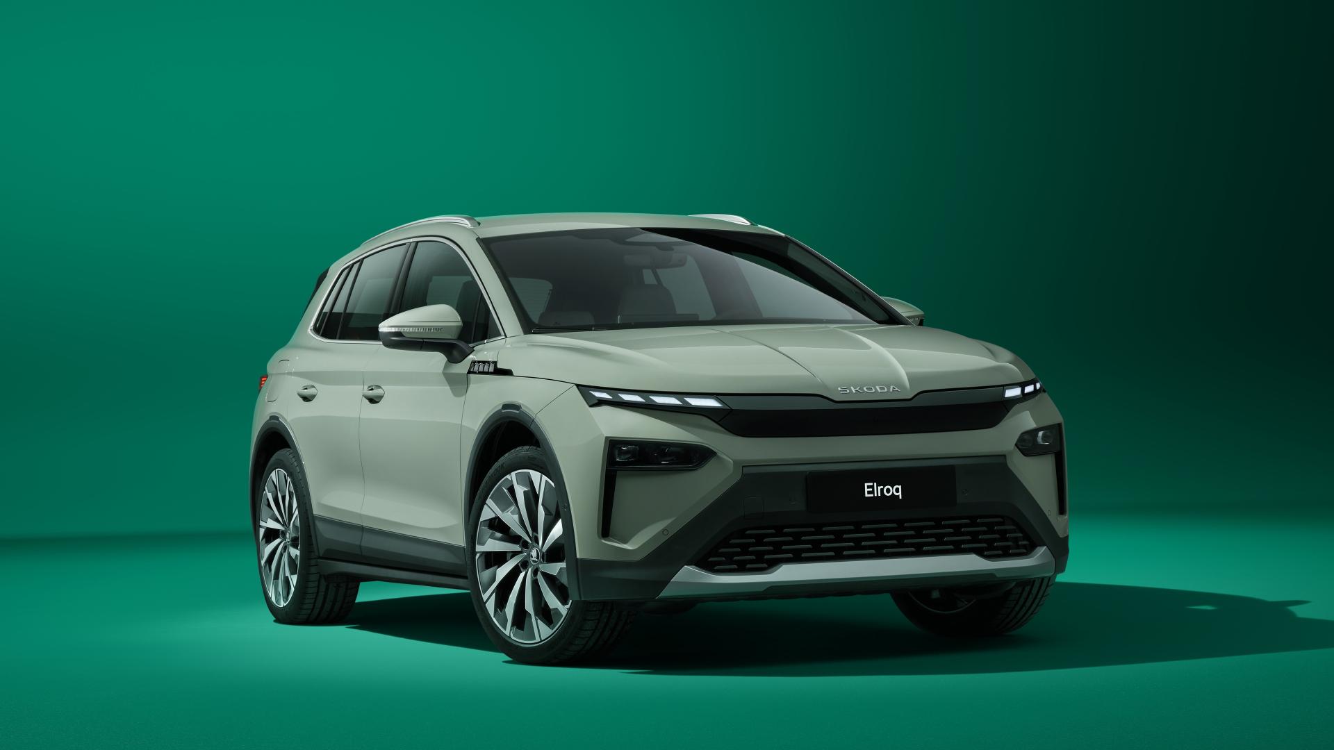 Škoda Elroq — přední tříčtvrteční studiový záběr | zdroj: skoda-storyboard.com