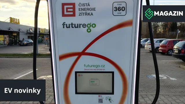 ČEZ nabíjecí stojan