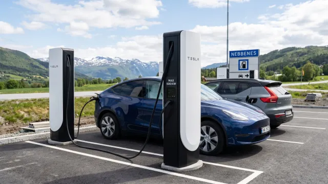 Ilustrační foto Tesla Supercharger