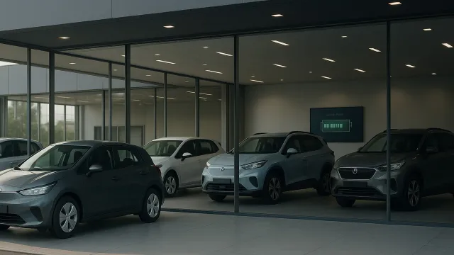 Ojeté elektromobily u certifikovaného prodejce a kontrola stavu baterie — ilustrační obrázek
