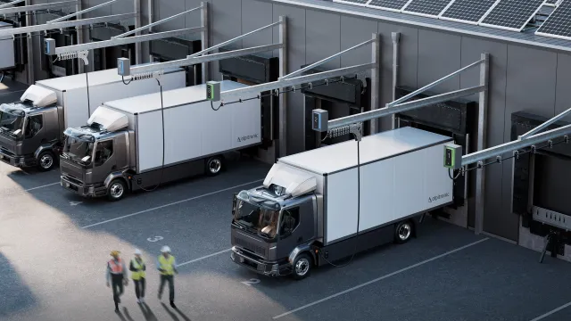 Alpitronic Depot Dispenser a systém HYC1000 v logistickém depu nákladních vozidel | zdroj: alpitronic.it