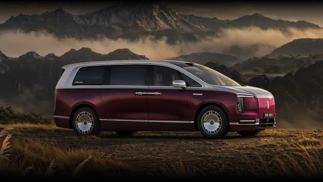 Maextro V800 – boční profil luxusního MPV značky Maextro (HIMA, Huawei). Foto: Maextro / HIMA (hima.auto)